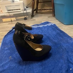 Black, suede  penny loves Kenny